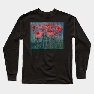 Abstract poppies Long Sleeve T-Shirt